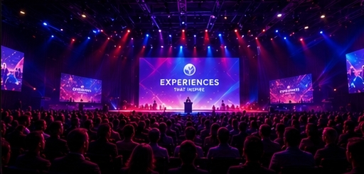 Crowd and event stage background